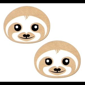 Glow in the Dark Sloth Nipple Pasties